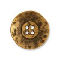 Impex 4 Hole Distressed Metal Buttons 28mm Antique Bronze