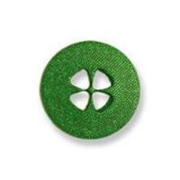 impex round glitter buttons green