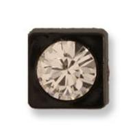 Impex Square Swarovski Stone Buttons 8mm Black