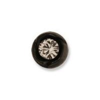 Impex Round Swarovski Stone Buttons 9mm Black