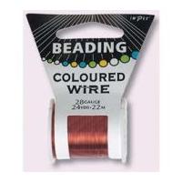 impex 28 gauge copper beading wire 22m red