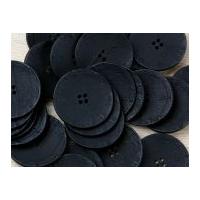 Impex Round Canvas Look Buttons Black