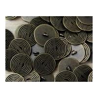 Impex Swirl Metal Shank Buttons Bronze