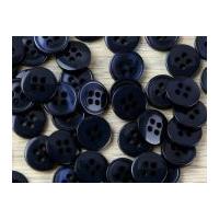 Impex Round 4 Hole Shiny Buttons Navy Blue