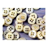 impex round 4 hole shiny buttons light yellow