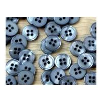 impex round 4 hole shiny buttons grey