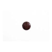 Impex Round Stitched Look Imitation Leather Buttons Red Brown