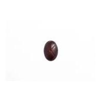 impex oval imitation leather shank buttons red brown