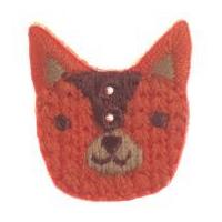 Impex Woodland Fox Embroidered Buttons Orange