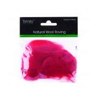 Impex Natural Wool Roving Dark Red