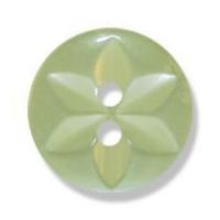 impex polyester star buttons 17mm pale green