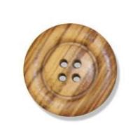Impex Olive Wood 4 Hole Buttons 24mm Natural