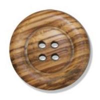 Impex Olive Wood 4 Hole Buttons 28mm Natural