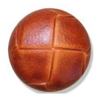 Impex Imitation Leather Shank Buttons 28mm Russet