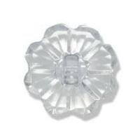 Impex Clear Flower Buttons 20mm White