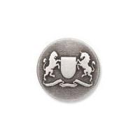 Impex Metal Crest Buttons 21mm Antique Silver