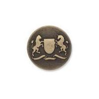 Impex Metal Crest Buttons 21mm Antique Bronze