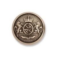 Impex Military Metal Crest Buttons Silver