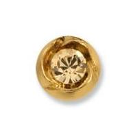 impex round swarovski stone buttons 10mm gold