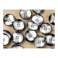 impex round painted worn look buttons white