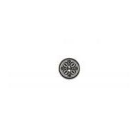 impex fleur design round buttons silver black