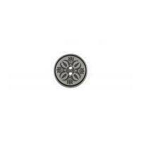 impex fleur design round buttons silver black