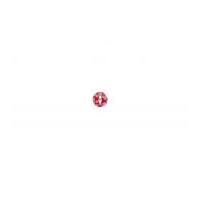 Impex Round Printed Flower Buttons Red