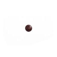 Impex Round Imitation Leather Emblem Buttons Red Brown