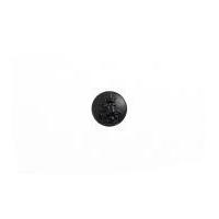 Impex Round Imitation Leather Emblem Buttons Black