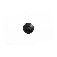 impex round imitation leather emblem buttons black