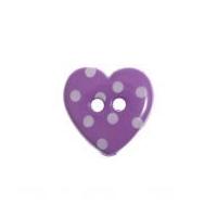 impex spotty print heart shape buttons