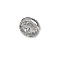 impex single stone diamante buttons 13mm silver