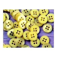 Impex Round 4 Hole Shiny Buttons Dark Yellow