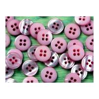 impex round 4 hole shiny buttons light pink