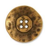 Impex 4 Hole Distressed Metal Buttons 34mm Antique Bronze