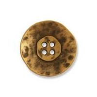 Impex 4 Hole Distressed Metal Buttons 24mm Antique Bronze