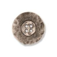 Impex 4 Hole Distressed Metal Buttons 24mm Antique Silver