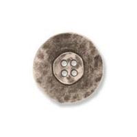 Impex 4 Hole Distressed Metal Buttons 18mm Antique Silver