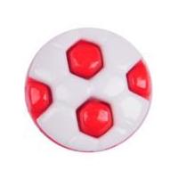 Impex Football Shape Novely Buttons Red