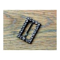 Impex Rectangle Diamante Buckle Silver