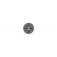 Impex Fleur Design Round Buttons Silver & Black