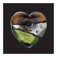 Impex Deluxe Glass Pendant Heart Brown/Green