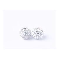 impex rhinestone crystal clay beads silver