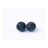 Impex Rhinestone Crystal Clay Beads Black