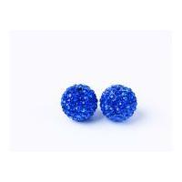 impex rhinestone crystal clay beads blue