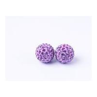 Impex Rhinestone Crystal Clay Beads Iris