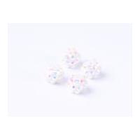 impex rhinestone crystal acrylic beads white