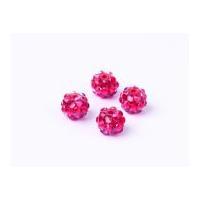 Impex Rhinestone Crystal Acrylic Beads Red