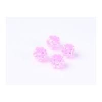 impex rhinestone crystal acrylic beads pink