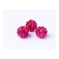 Impex Rhinestone Crystal Acrylic Beads Red